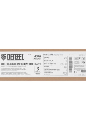Конвектор электрический плинтусный ATRIC-450, 230 В, 450 Вт, ТЭН Denzel
