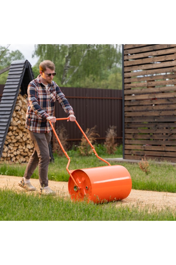 Каток газонный 70л, ручной, наливной, пробка-болт Сибртех