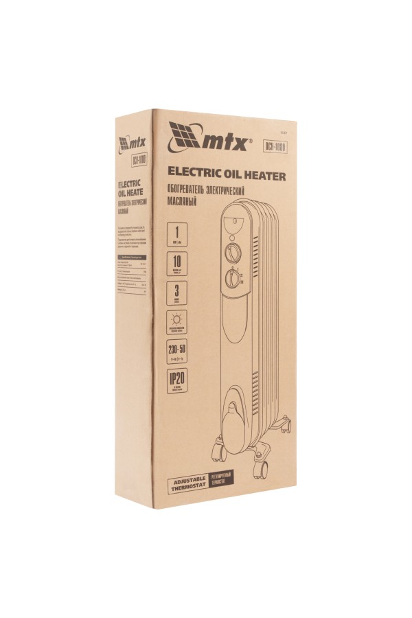 Масляный обогреватель MTX OCH-1000, 230 В, 1000 Вт MTX