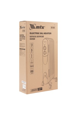 Масляный обогреватель MTX OCH-1500, 230 В, 1500 Вт // MTX
