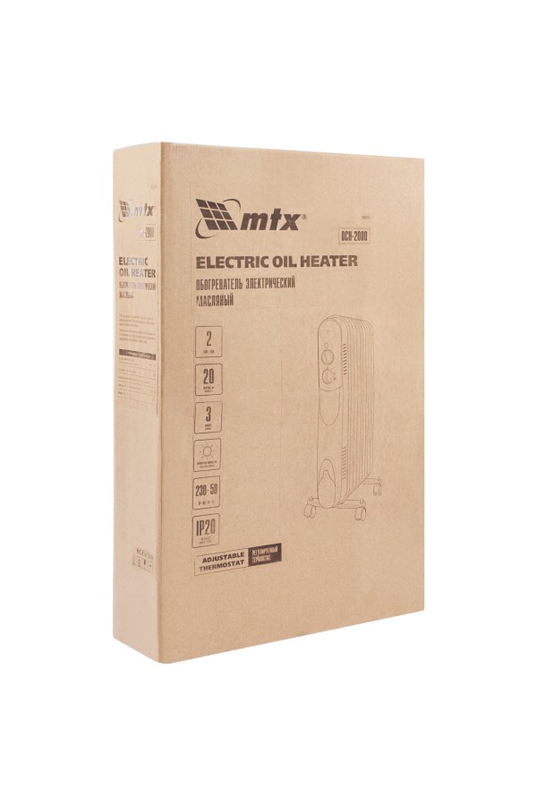 Масляный обогреватель MTX OCH-2000, 230 В, 2000 Вт MTX