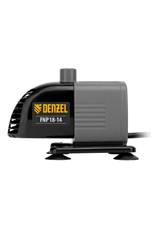 Насос фонтанный FNP18-14, 18 Вт, подъем 1,4 м, 750 л/ч, колокольчик/каскад Denzel