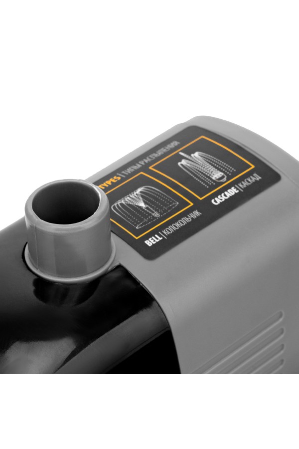 Насос фонтанный FNP18-14, 18 Вт, подъем 1,4 м, 750 л/ч, колокольчик/каскад Denzel