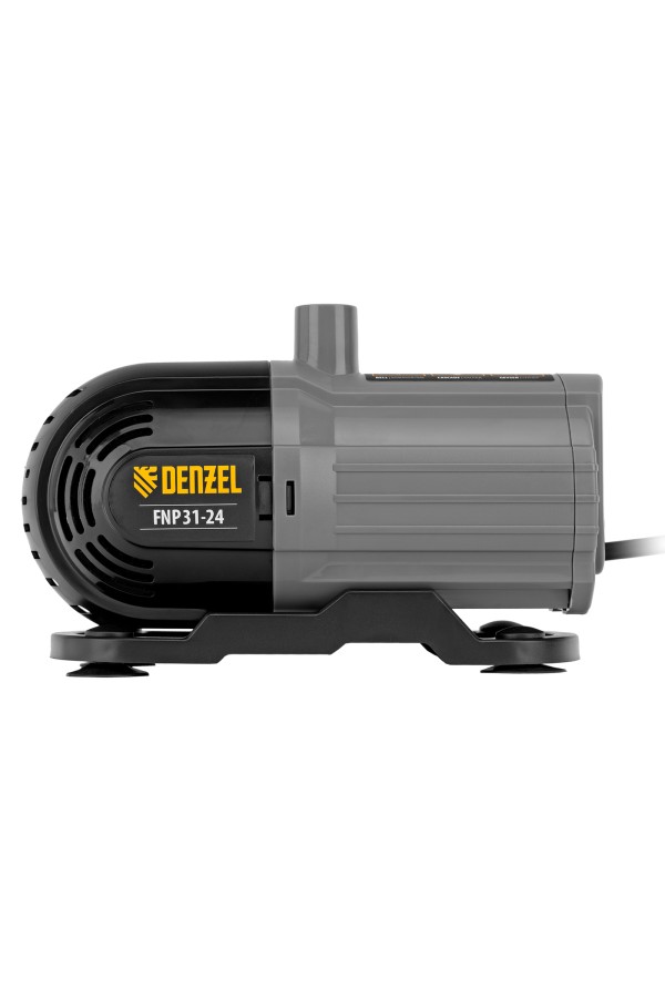 Насос фонтанный FNP31-24, 31 Вт, подъем 2,4 м, 1500 л/ч, колокольчик/2 каскада/гейзер Denzel