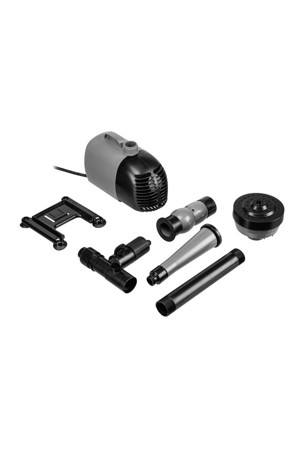 Насос фонтанный FNP110-34, 112 Вт, подъем 3,4 м, 3400 л/ч, колокольчик/каскад/гейзер Denzel