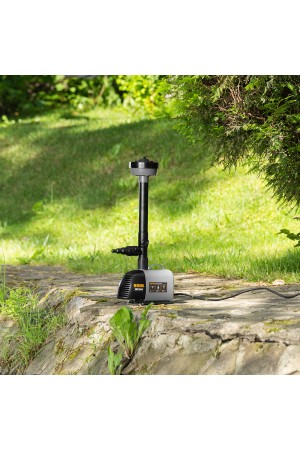 Насос фонтанный FNP110-34, 112 Вт, подъем 3,4 м, 3400 л/ч, колокольчик/каскад/гейзер Denzel