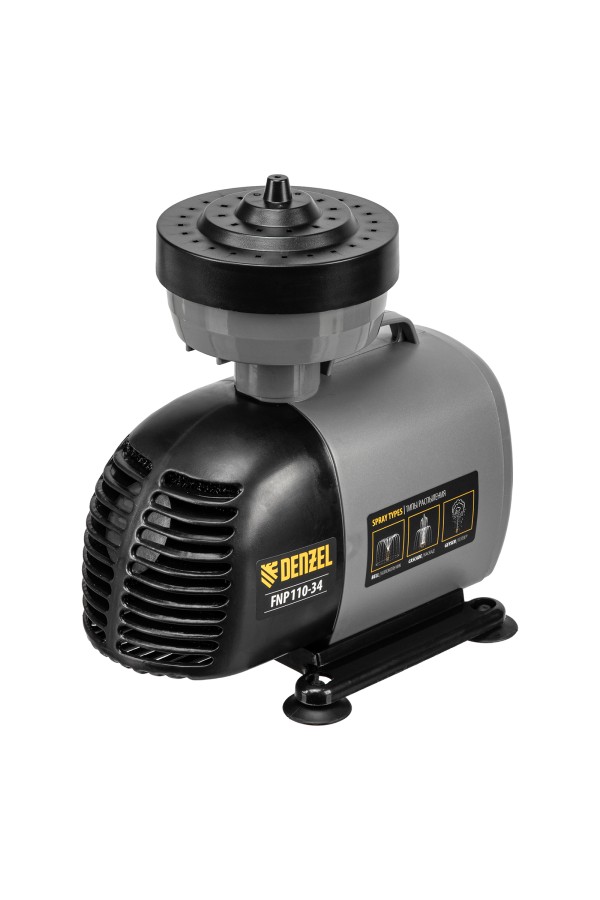 Насос фонтанный FNP110-34, 112 Вт, подъем 3,4 м, 3400 л/ч, колокольчик/каскад/гейзер Denzel