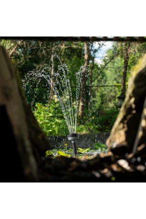 Насос фонтанный FNP110-34, 112 Вт, подъем 3,4 м, 3400 л/ч, колокольчик/каскад/гейзер Denzel