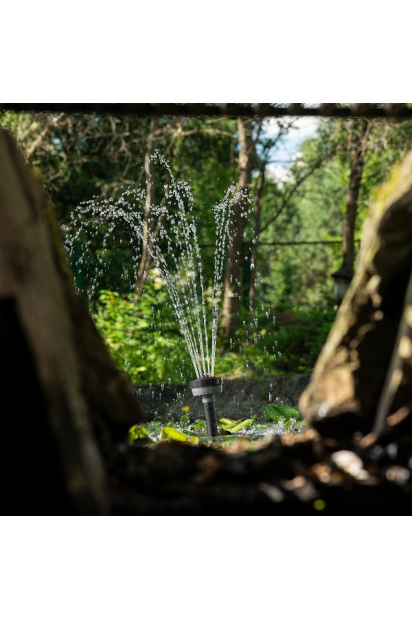 Насос фонтанный FNP110-34, 112 Вт, подъем 3,4 м, 3400 л/ч, колокольчик/каскад/гейзер Denzel