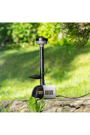 Насос фонтанный FNP110-34, 112 Вт, подъем 3,4 м, 3400 л/ч, колокольчик/каскад/гейзер Denzel