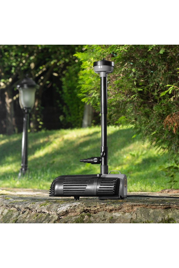 Насос фонтанный FNP90-39, 92 Вт, подъем 3,9 м, 3200 л/ч, колокольчик/каскад/гейзер Denzel