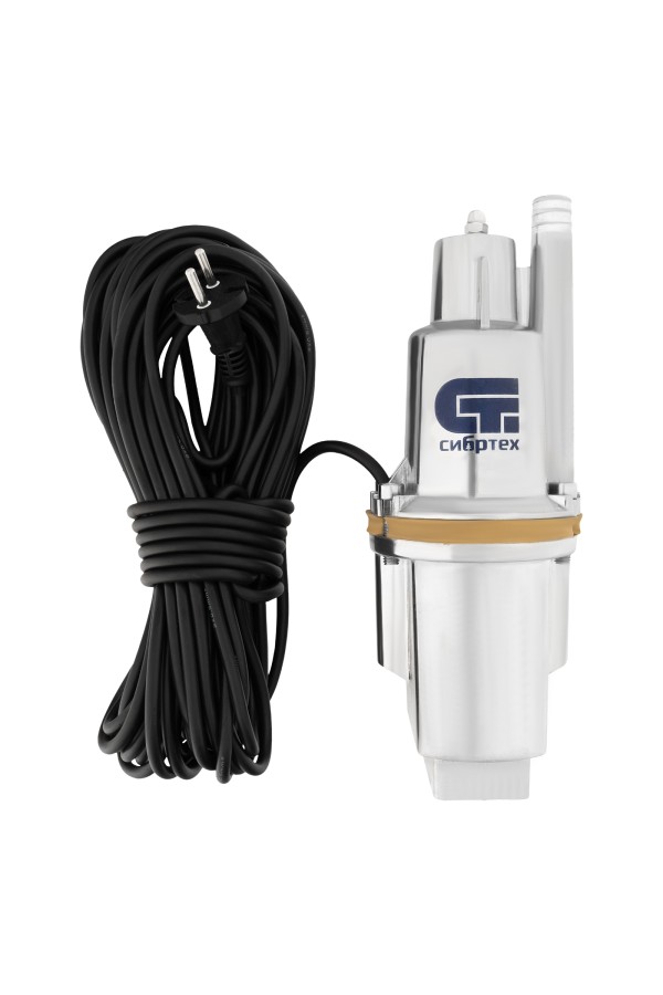 Вибрационный насос СВН300-15, верхний забор, 300 Вт, напор 75 м, 1200 л/ч, кабель 15 м Сибртех