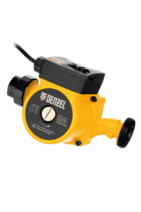 Циркуляционный насос CP25-6, напор 6 м, 50 л/мин, 1 м кабель, монт. длина 180 мм Denzel