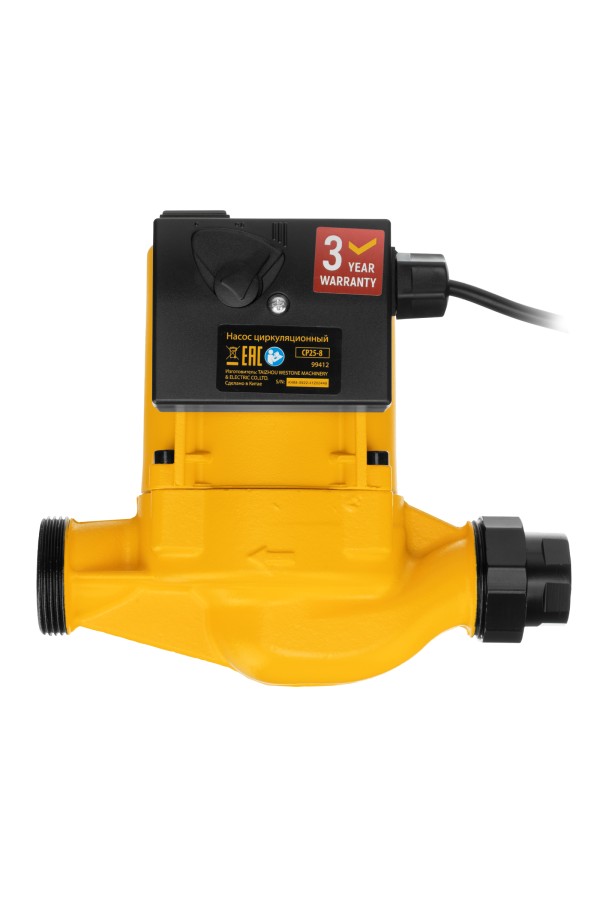 Циркуляционный насос CP25-8, напор 8 м, 130 л/мин, 1 м кабель, монт. длина 180 мм Denzel