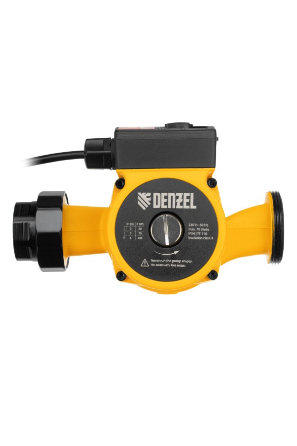 Циркуляционный насос CP32-6, напор 6 м, 70 л/мин, 1 м кабель, монт. длина 180 мм Denzel