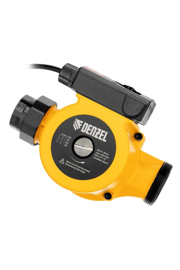 Циркуляционный насос CP32-8, напор 8 м, 160 л/мин, 1 м кабель, монт. длина 180 мм Denzel