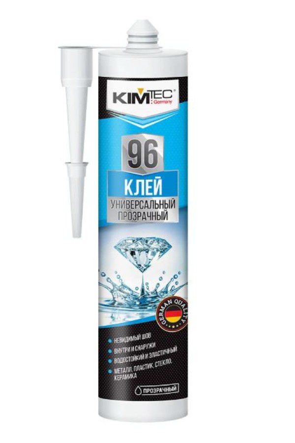 Клей KIM TEC 96 кристально-прозрачный шов, 280 мл. арт.03-01-96 "жидкие гвозди" (12)