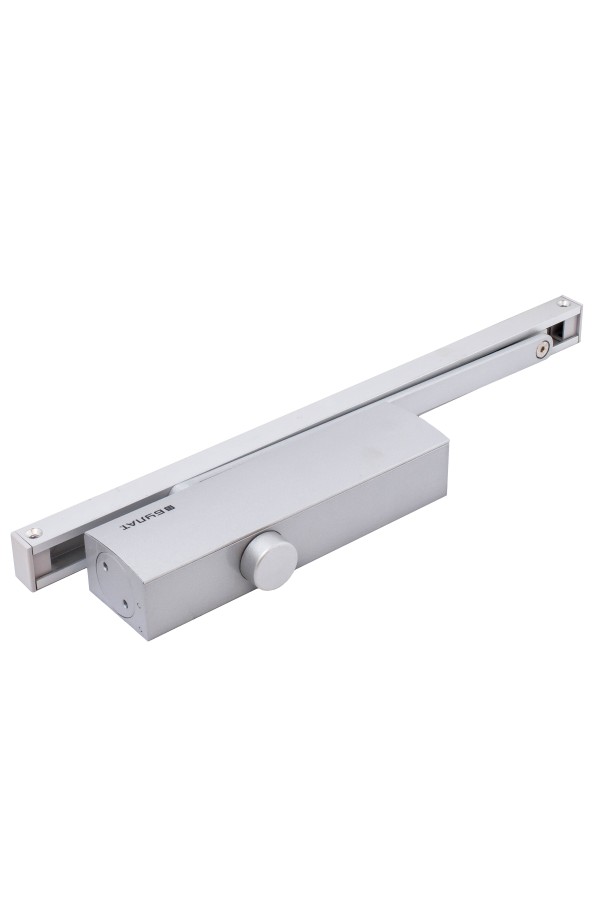БУЛАТ Доводчик дверной  ДД 812/5 CH-S (CS+LS+HO+BC+DA+PA) (25-120 кг) серебро со скольз.тягой (10)