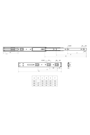 StahlBuro направляющие шариковые с доводчиком (2 шт.) 45-350 /14"/ хром (20)