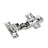 StahlBuro D26 Clip-on 2 шт., хром. Мини петля мебельная полунакладная с доводчиком (50)