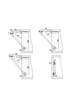 StahlBuro N60 матовый черный Газовые лифты (100)