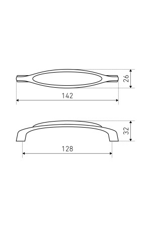 StahlBuro C0003-128 2шт., AB старая бронза. Ручка-скоба мебельная (10, 100)