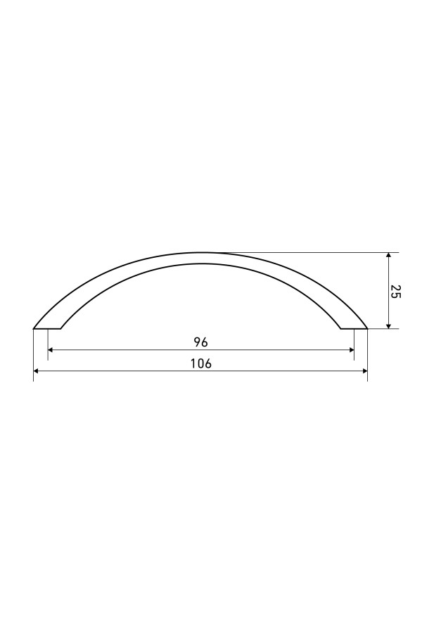 StahlBuro A204-96 2шт., CP хром. Ручка-скоба мебельная (50, 500)