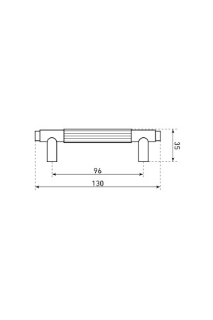 StahlBuro AP2309-96 2шт., BL матовый черный Ручка-скоба мебельная (20, 200)