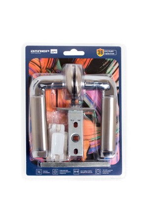 АЛЛЮР АРТ "ПОЛО" SN/CP+L45-8 SN (1582/S45) мат.никель/хром Комплект ручка и защелка (20)