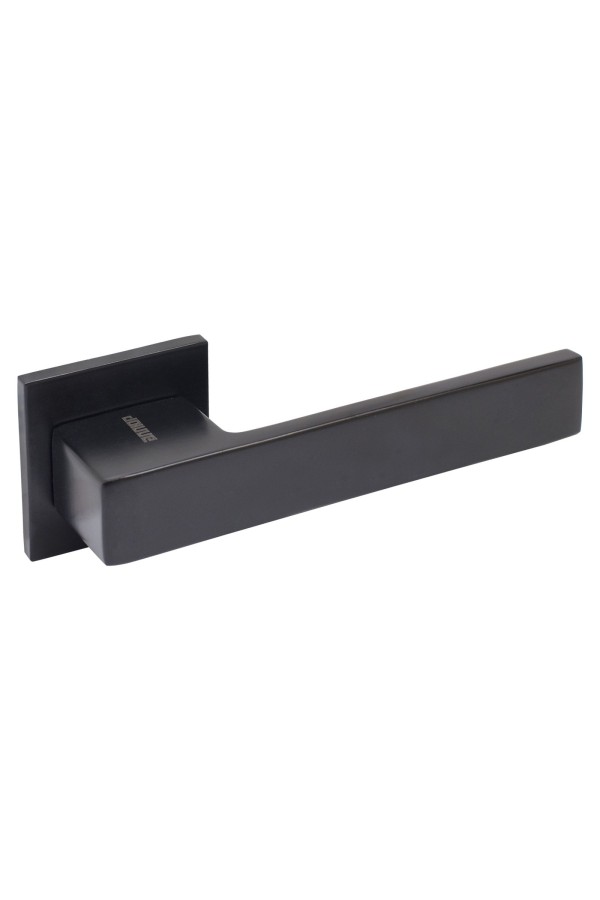 АЛЛЮР АРТ  "РИНГО" BL+L45-8 BL (83150/S45) матовый черный Комплект ручка и защелка (20)