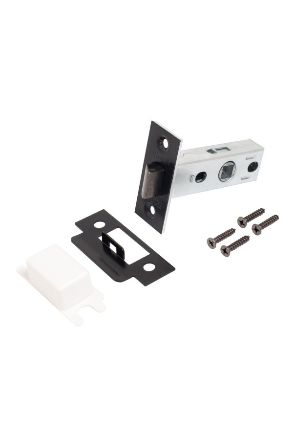 АЛЛЮР АРТ  "РИНГО" BL+L45-8 BL (83150/S45) матовый черный Комплект ручка и защелка (20)