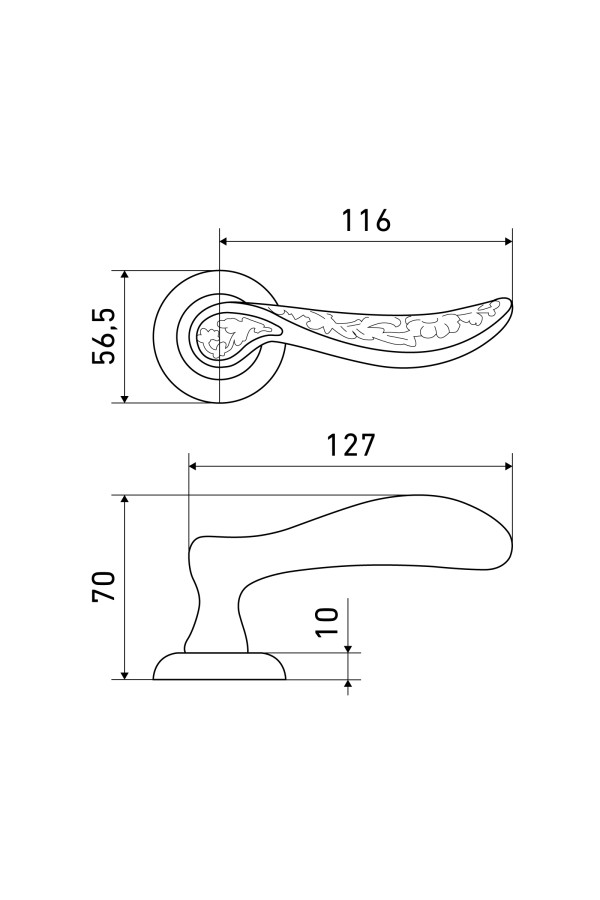 АЛЛЮР АРТ "АДЖИ" AB (К3300) ст.бронза Комплект ручек (20)