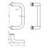 ЛДМ FURAL 350 мм корич. (алюм.) Ручка-скоба (01.350.30 RAL 8024) (10)