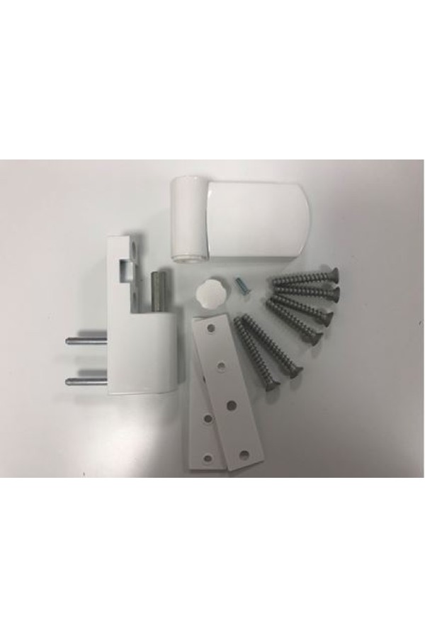 ЛДМ DH-R-23.2 (01)  (Ral 9016) петля до 80 кг белая для пластик. дверей (30)