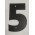 Цифра дверная Пермь "5"черная 60 мм