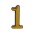 Цифра дверная АЛЛЮР БОЛЬШАЯ пластик "1"золото (1000,50)
