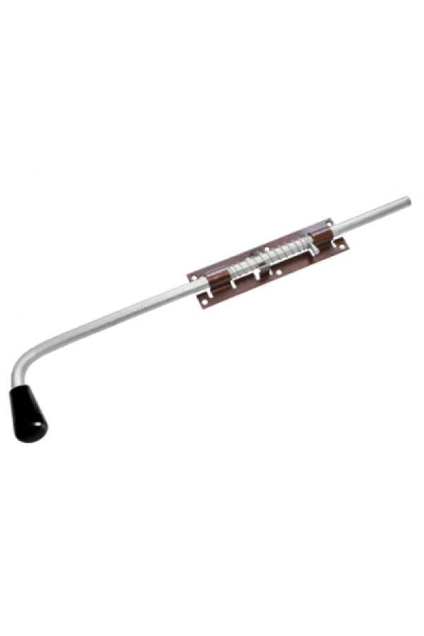 Засов Домарт с пружиной ЗСП-600 мод.2 медь антик. d-16мм (5)