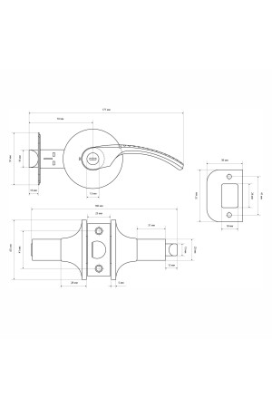 СТАНДАРТ 8510 BK AC ст.медь фикс Защёлка НОВИНКА (20)