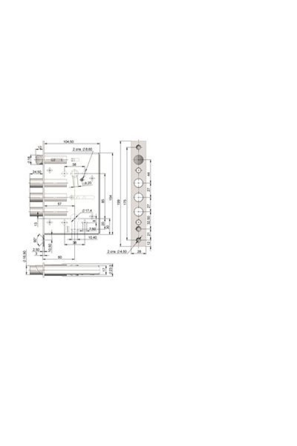 Крит ЗВ-7РМП-004-Хп противопожар. б/о, м/о 85мм , арт.00047 Замок врезной тяж.(10)