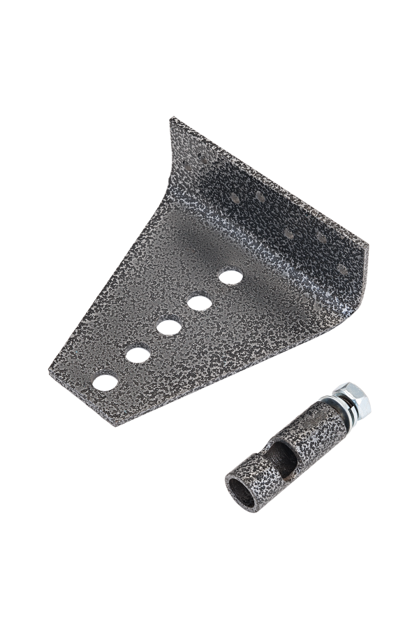 Кронштейн для крепления без сварки доводчика тёмн.серебро. Doorstop