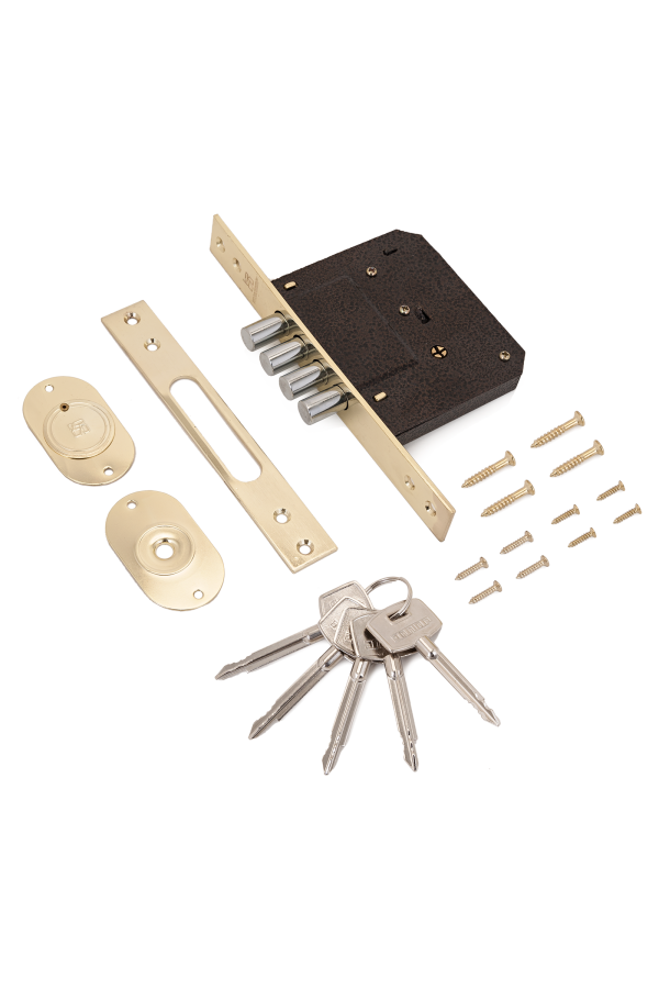 АЛЛЮР 189-4 лат. крест.ключ Замок врезной б/руч (30)