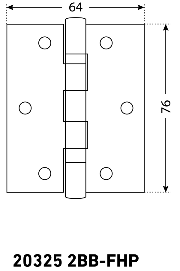 АЛЛЮР 20325 (77х64) 2BB-FHP AB 2 подш.,ст.бронза Петля дверная 2 шт (50,10)