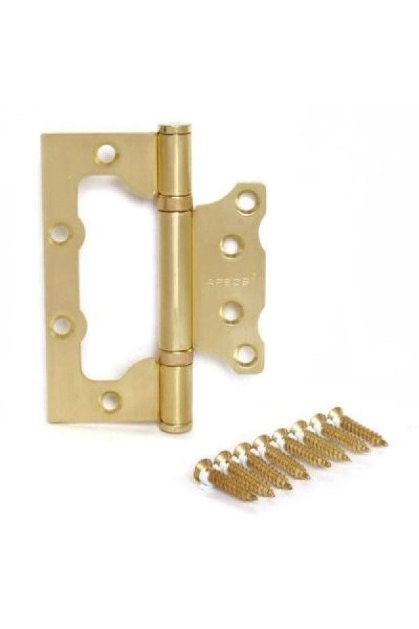 Апекс 100х75-B2-Steel-GM-Blister без врезки мат.золото Петля дверная (126,16)