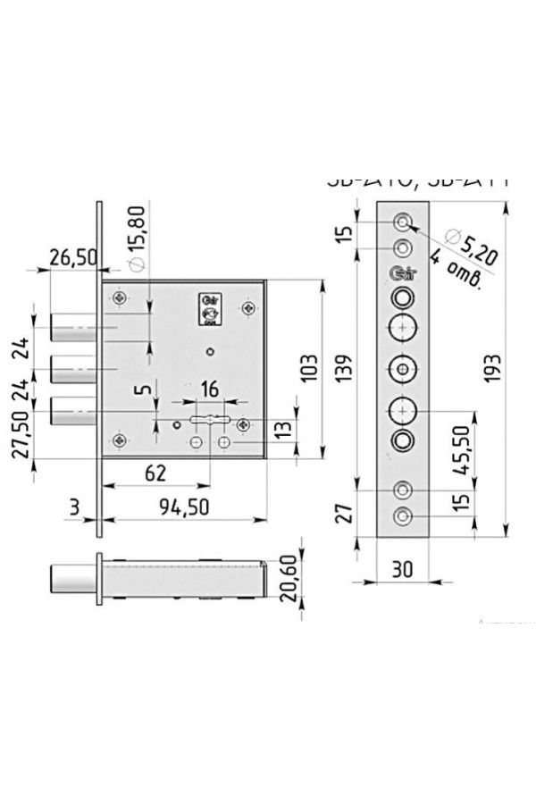 Крит ЗВ-А10-4Л Бульдорс сувальд. 4 кл. б/о БЕЗ УПАК. арт.03167 Замок врезной тяж. (10)