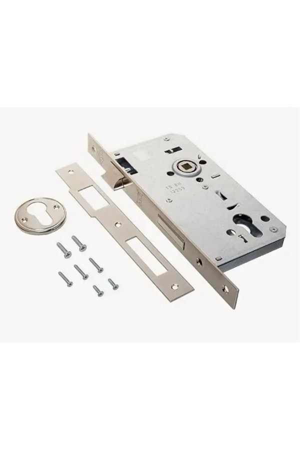 KALE 152/R 60mm W/B никель б/мех.секр Замок врезной б/руч (20)