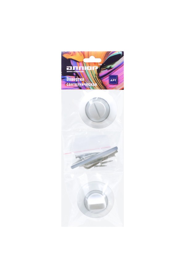 Сантехническая завертка к ручкам АЛЛЮР АРТ BK-R1 W/CP (31112)  белый /хром (100,10)