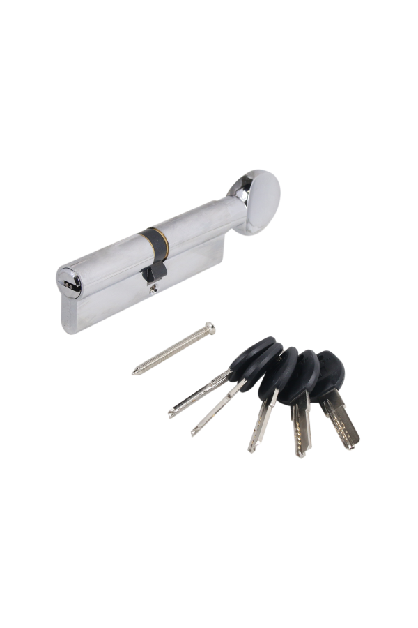 АЛЛЮР HD FG 100-5К CP (50x50G) хром перф.кл БЛИСТЕР Цилиндровый механизм (60,10)