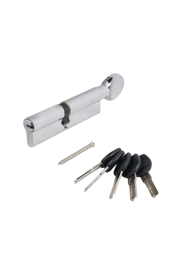 АЛЛЮР HD FG 110-5К CP[45х10х55G](50x60G) хром перф.кл БЛИСТЕР Цилиндровый механизм (60,50,10)