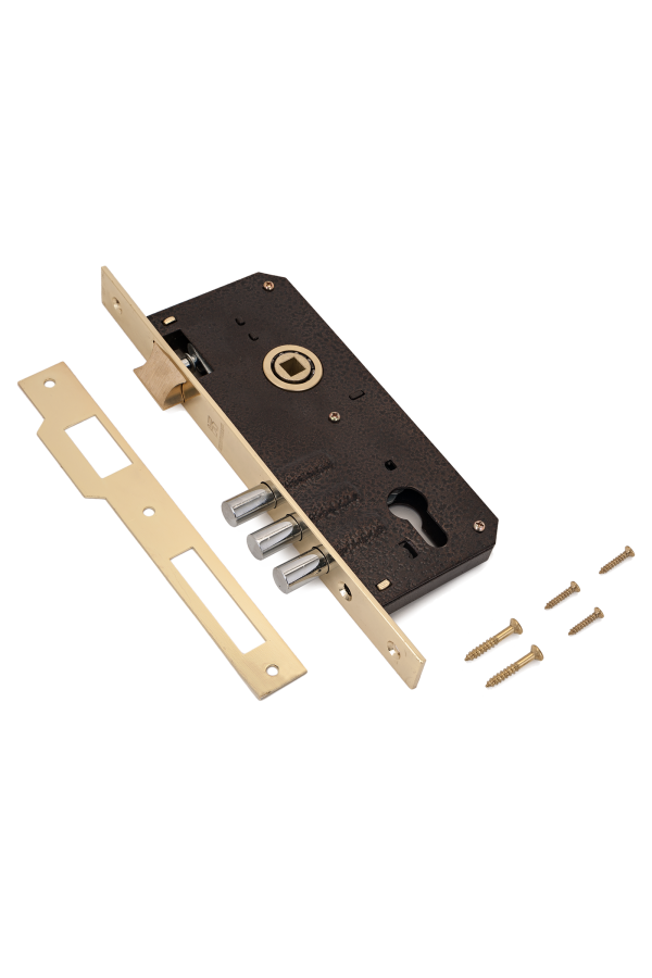 АЛЛЮР 9045-3RB GP без ц/м  Замок врезной б/руч (30)