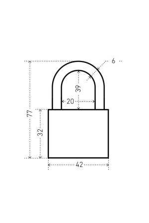 АЛЛЮР ВС1Ч- 364ПД ЗЕЛЁНЫЙ 5 кл. d6мм дл.дужка Замок навесной (72,12)